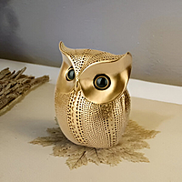Eelika Golden Owl Showpiece for Home Decor – 15 cm – Resin Eelika Golden Owl Showpiece for Home Decor – 15 cm – Resin