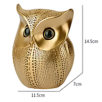 Eelika Golden Owl Showpiece for Home Decor – 15 cm – Resin Eelika Golden Owl Showpiece for Home Decor – 15 cm – Resin