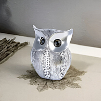 Eelika Silver Classic Owl Showpiece for Home Decor – 15 cm – Resin Eelika Silver Classic Owl Showpiece for Home Decor – 15 cm – Resin