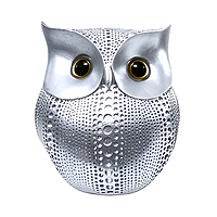 Eelika Silver Classic Owl Showpiece for Home Decor – 15 cm – Resin Eelika Silver Classic Owl Showpiece for Home Decor – 15 cm – Resin