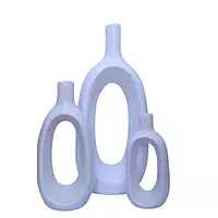 Oval-Shaped Flower Vases for Home Decor (White) Polyresin – 9.5 Inch Oval-Shaped Flower Vases for Home Decor (White) Polyresin – 9.5 Inch