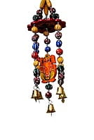 EELIKA Wooden Jhoomar handmade and handpainted Wind Chimes with hanging Lord Ganesha and bell for home and balcony (both indoor and outdoor) || positive energy || home decor EELIKA Wooden Jhoomar handmade and handpainted Wind Chimes with hanging Lord Ganesha and bell for home and balcony (both indoor and outdoor) || positive energy || home decor