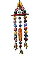 EELIKA Wooden Jhoomar handmade and handpainted Wind Chimes with hanging Lord Ganesha and bell for home and balcony (both indoor and outdoor) || positive energy || home decor EELIKA Wooden Jhoomar handmade and handpainted Wind Chimes with hanging Lord Ganesha and bell for home and balcony (both indoor and outdoor) || positive energy || home decor