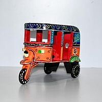 Hand painted pull toy rikshaw home decor gift play item Hand painted pull toy rikshaw home decor gift play item