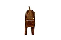 EELIKA Wooden Angry Bull Showpiece for Home Decor, Tableware & Gift Items, Set of 2