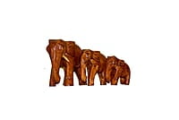 EELIKA Wooden Elephant Figurines for Home Decor, Set of 3, Brown || 1st Elepant Dimensions: 8cm x 3cm x 7cm, 2nd Elephant Dimensions: 6.5cm x 2.5cm x 4.5cm, 3rd Elephant Dimensions: 5cm x 2cm x 4cm EELIKA Wooden Elephant Figurines for Home Decor, Set of 3, Brown || 1st Elepant Dimensions: 8cm x 3cm x 7cm, 2nd Elephant Dimensions: 6.5cm x 2.5cm x 4.5cm, 3rd Elephant Dimensions: 5cm x 2cm x 4cm