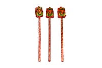 EELIKA Decorative Pencils with Lord Ganesh Figure, Set of 3, Red and Green Colours || for Home decor and office use EELIKA Decorative Pencils with Lord Ganesh Figure, Set of 3, Red and Green Colours || for Home decor and office use