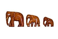 EELIKA Wooden Elephant Figurines for Home Decor, Set of 3, Brown || 1st Elepant Dimensions: 8cm x 3cm x 7cm, 2nd Elephant Dimensions: 6.5cm x 2.5cm x 4.5cm, 3rd Elephant Dimensions: 5cm x 2cm x 4cm EELIKA Wooden Elephant Figurines for Home Decor, Set of 3, Brown || 1st Elepant Dimensions: 8cm x 3cm x 7cm, 2nd Elephant Dimensions: 6.5cm x 2.5cm x 4.5cm, 3rd Elephant Dimensions: 5cm x 2cm x 4cm