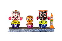 EELIKA Handcrafted Wooden Jagannath Idol Set, Multicolour for home and car dashboard || table top || Dimensions: 12cm x 3cm x 6cm EELIKA Handcrafted Wooden Jagannath Idol Set, Multicolour for home and car dashboard || table top || Dimensions: 12cm x 3cm x 6cm