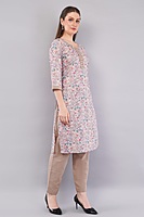 Cotton Chikan Work Salwar Suit Set, Floral Embroidery, Lilac Grey with Matching Dupatta Cotton Chikan Work Salwar Suit Set, Floral Embroidery, Lilac Grey with Matching Dupatta