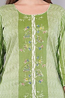 Cotton Salwar Kameez Suit Set, Green Printed, 3-Piece with Floral Dupatta Cotton Salwar Kameez Suit Set, Green Printed, 3-Piece with Floral Dupatta