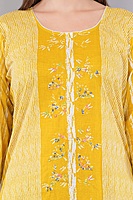 Cotton Salwar Suit with Floral Dupatta, Yellow Printed Dress Set, Traditional Indian Ethnic Wear Cotton Salwar Suit with Floral Dupatta, Yellow Printed Dress Set, Traditional Indian Ethnic Wear