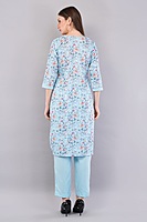 Floral Cotton Salwar Kameez with Dupatta, 3-Piece Traditional Indian Dress Set Floral Cotton Salwar Kameez with Dupatta, 3-Piece Traditional Indian Dress Set