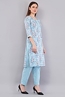 Floral Cotton Salwar Kameez with Dupatta, 3-Piece Traditional Indian Dress Set Floral Cotton Salwar Kameez with Dupatta, 3-Piece Traditional Indian Dress Set