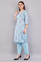 Floral Cotton Salwar Kameez with Dupatta, 3-Piece Traditional Indian Dress Set Floral Cotton Salwar Kameez with Dupatta, 3-Piece Traditional Indian Dress Set