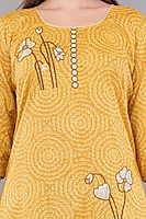 Traditional Cotton Salwar Kameez with Dupatta, Yellow Printed, 3-Piece Ethnic Set Traditional Cotton Salwar Kameez with Dupatta, Yellow Printed, 3-Piece Ethnic Set