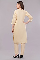 Women's Cream Embroidered Salwar Suit Set with Dupatta, 3/4 Sleeve Kurta, Traditional Ethnic Wear Women's Cream Embroidered Salwar Suit Set with Dupatta, 3/4 Sleeve Kurta, Traditional Ethnic Wear