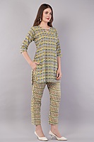 Women's Printed Co-ord Set with Tunic and Pants, Multicoloured Women's Printed Co-ord Set with Tunic and Pants, Multicoloured