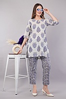 Women's Printed Co-ord Set with Kurti and Palazzo Pants Women's Printed Co-ord Set with Kurti and Palazzo Pants