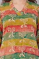 Printed Cotton Kurta for Women, Multi-Coloured Printed Cotton Kurta for Women, Multi-Coloured
