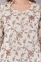 Cotton Embroidered Kurta for Women, Floral Design Cotton Embroidered Kurta for Women, Floral Design