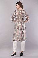 Women's Printed and Embroidered Chinkari Kurta, 3/4 Sleeves, Knee Length Women's Printed and Embroidered Chinkari Kurta, 3/4 Sleeves, Knee Length