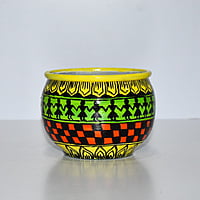 Hand painted aluminium bowl set of 2 home decor food serving gift cafe restraunt Hand painted aluminium bowl set of 2 home decor food serving gift cafe restraunt