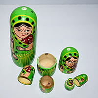 Wooden Indian Nesting Doll Hand painted || Toy || Home Decor