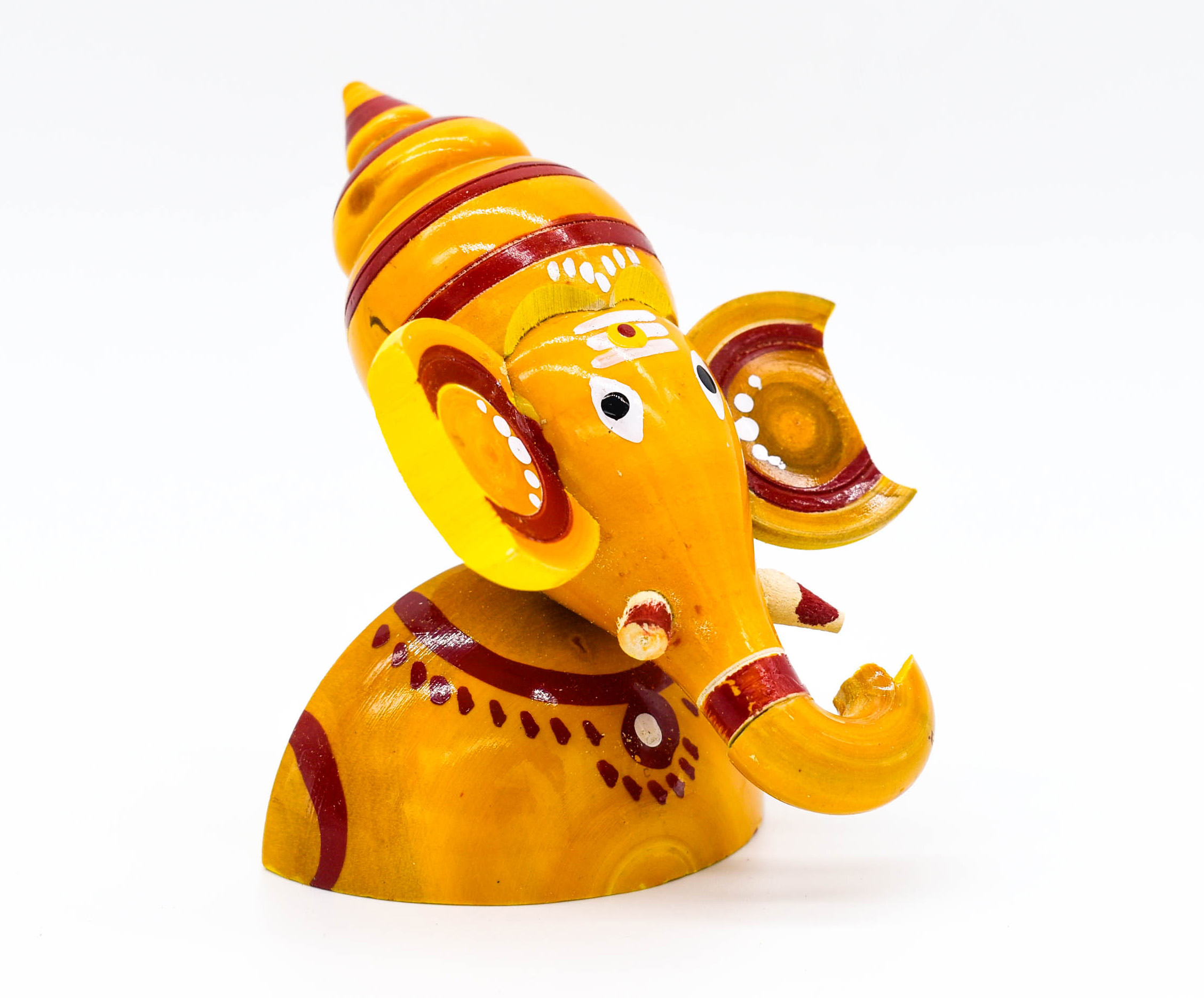 Handcrafted Indian Car Dashboard Ganesh Figurine with Jagannath Hanging Ornament on Beetle nut, multicolored Handcrafted Indian Car Dashboard Ganesh Figurine with Jagannath Hanging Ornament on Beetle nut, multicolored