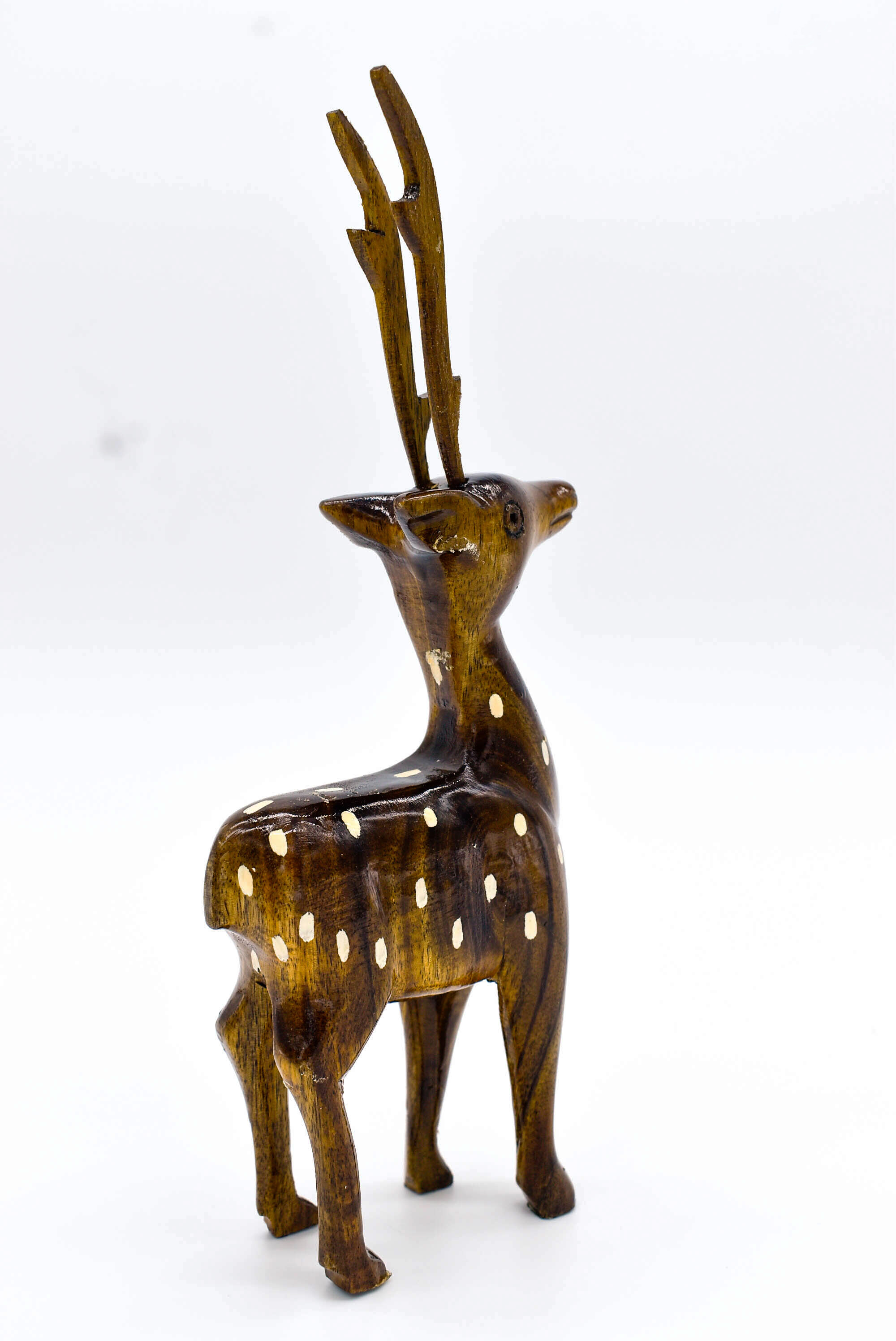Decorative Wooden Deer Figurines, Set of 2, Brown, 20 cm Height(with Horns) || Home Decor and Gift Decorative Wooden Deer Figurines, Set of 2, Brown, 20 cm Height(with Horns) || Home Decor and Gift