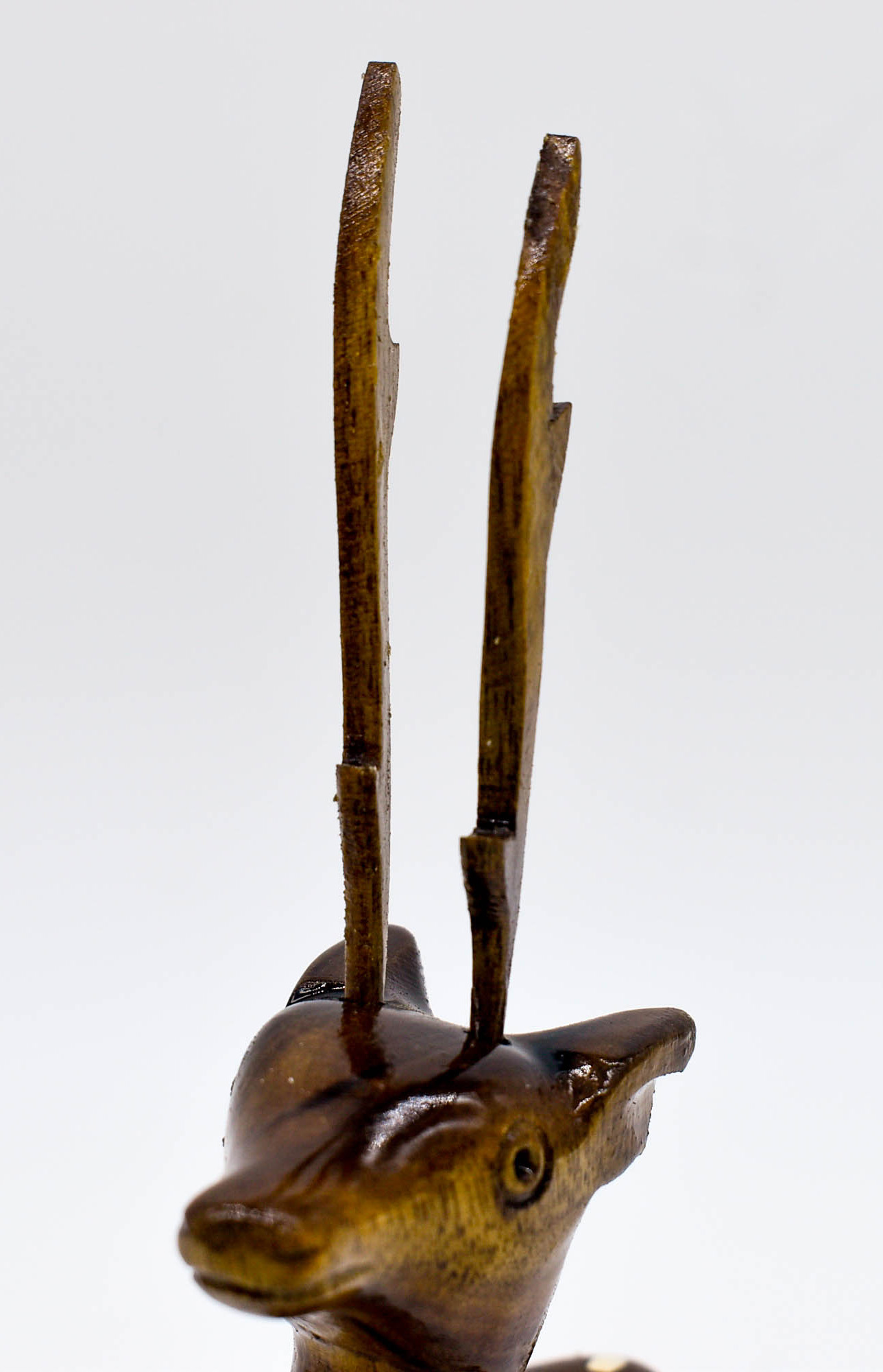 Decorative Wooden Deer Figurines, Set of 2, Brown, 20 cm Height(with Horns) || Home Decor and Gift Decorative Wooden Deer Figurines, Set of 2, Brown, 20 cm Height(with Horns) || Home Decor and Gift