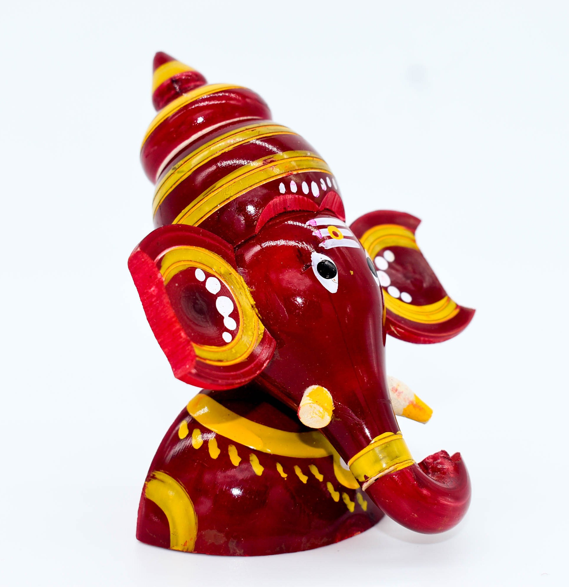 Handcrafted Indian Car Dashboard Ganesh Figurine with Jagannath Hanging Ornament on Beetle nut, multicolored Handcrafted Indian Car Dashboard Ganesh Figurine with Jagannath Hanging Ornament on Beetle nut, multicolored