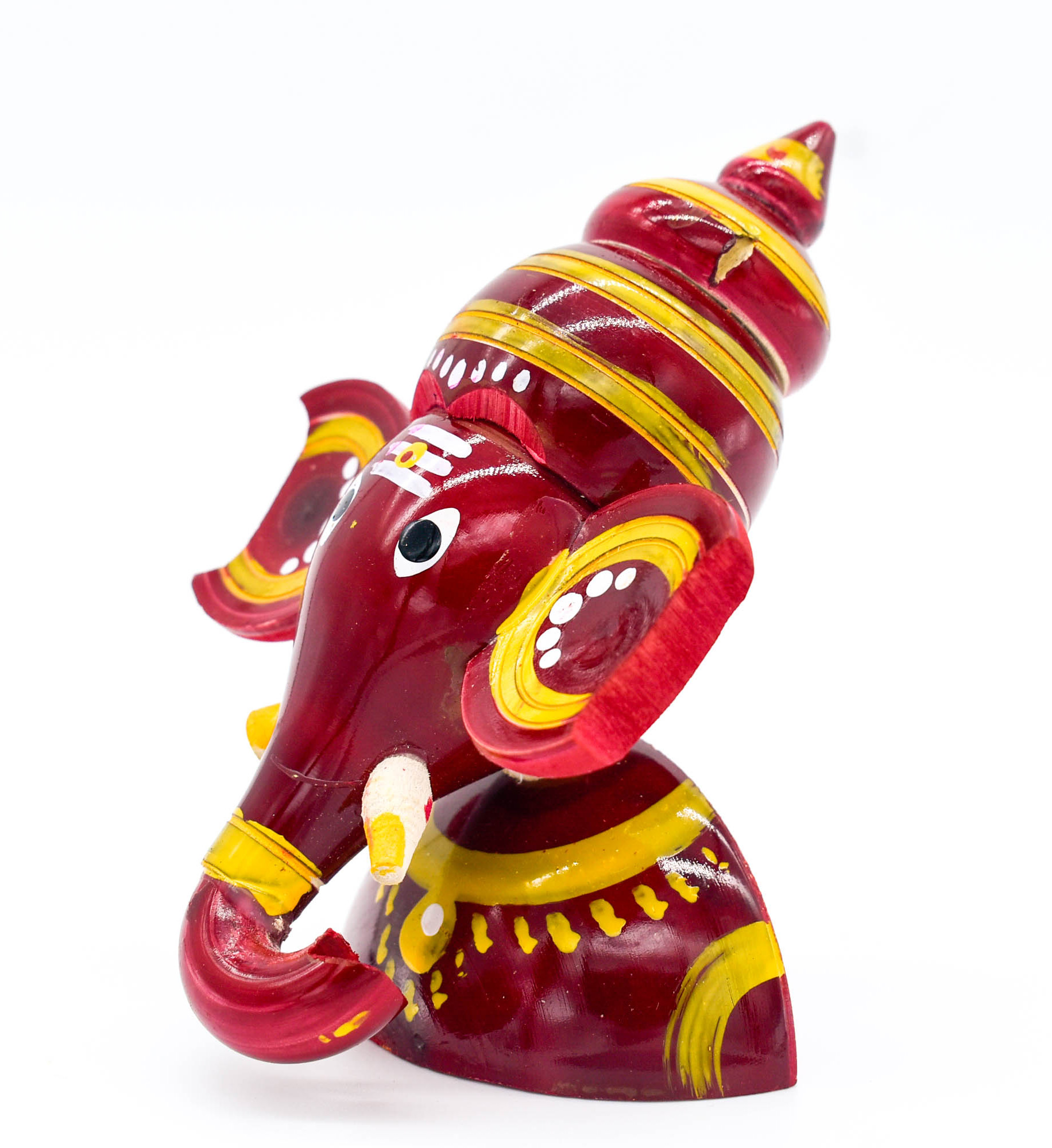 Handcrafted Indian Car Dashboard Ganesh Figurine with Jagannath Hanging Ornament on Beetle nut, multicolored Handcrafted Indian Car Dashboard Ganesh Figurine with Jagannath Hanging Ornament on Beetle nut, multicolored