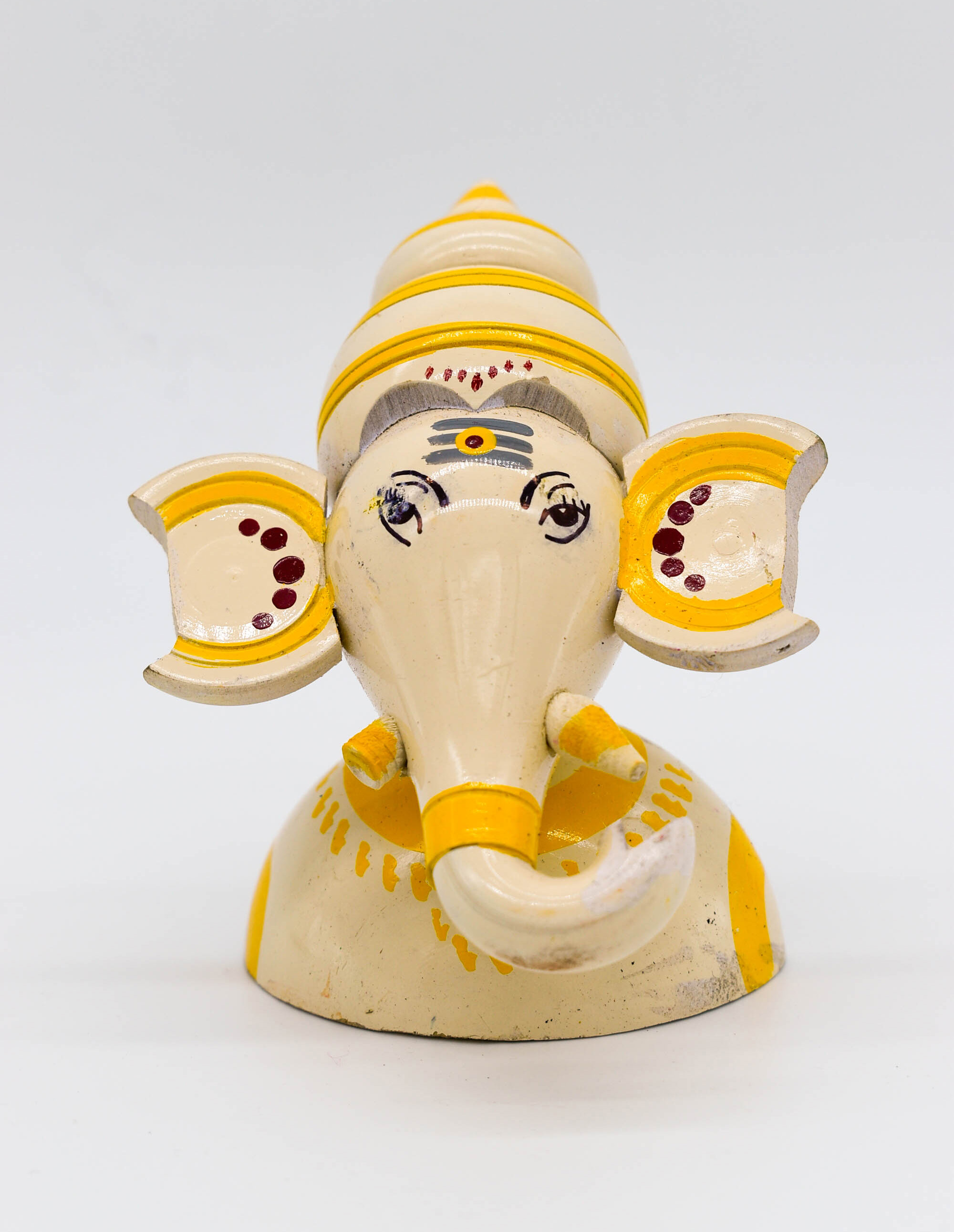 Handcrafted Indian Car Dashboard Ganesh Figurine with Jagannath Hanging Ornament on Beetle nut, multicolored Handcrafted Indian Car Dashboard Ganesh Figurine with Jagannath Hanging Ornament on Beetle nut, multicolored