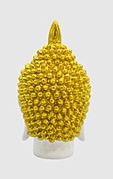 Meditating Buddha Face Polyresin Sculpture for Home -8.5 Inch