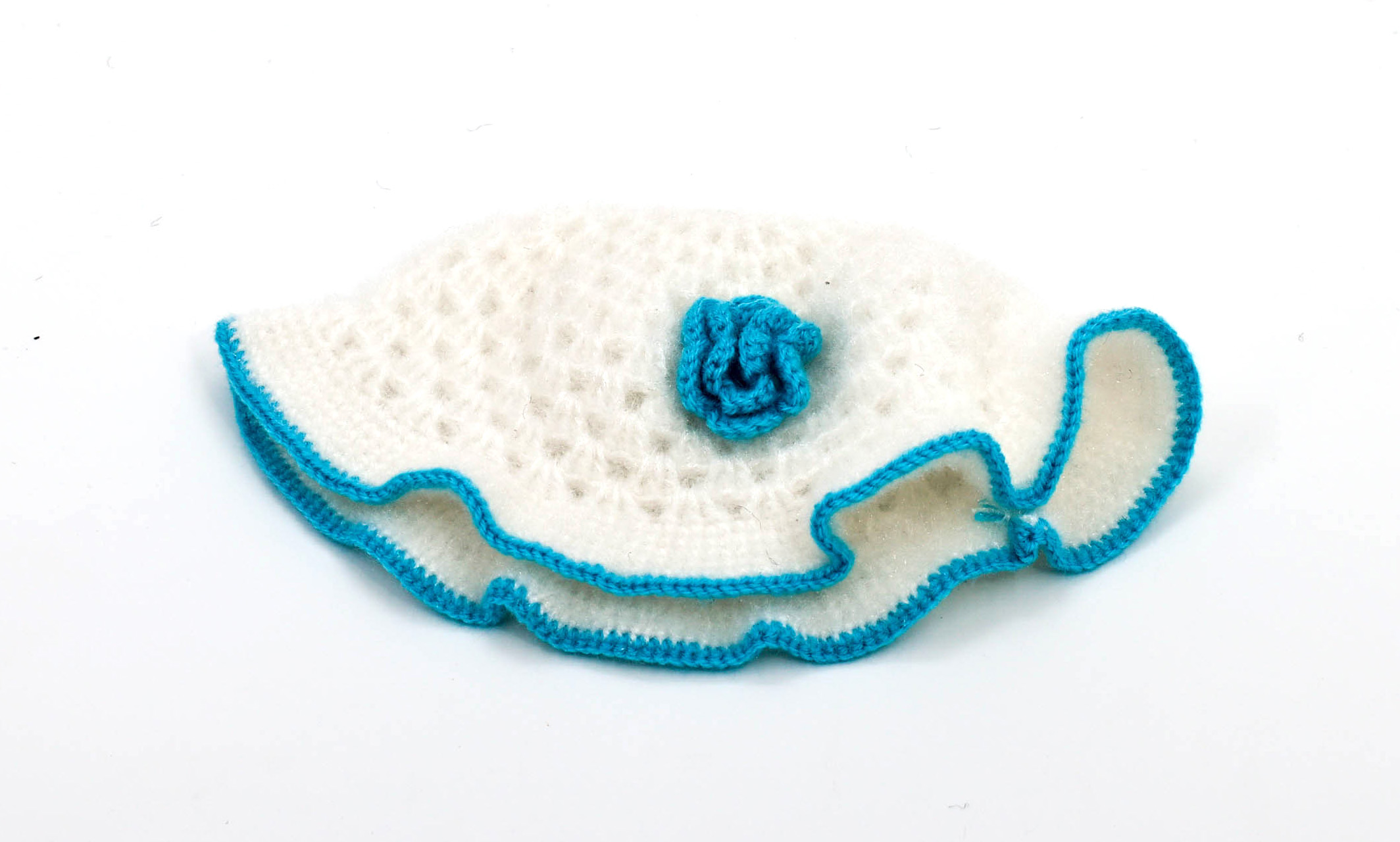 Handknitted Kids Woolen Poncho and Cap Set, White with Multicolor Tassels (1-3 Years) Handknitted Kids Woolen Poncho and Cap Set, White with Multicolor Tassels (1-3 Years)