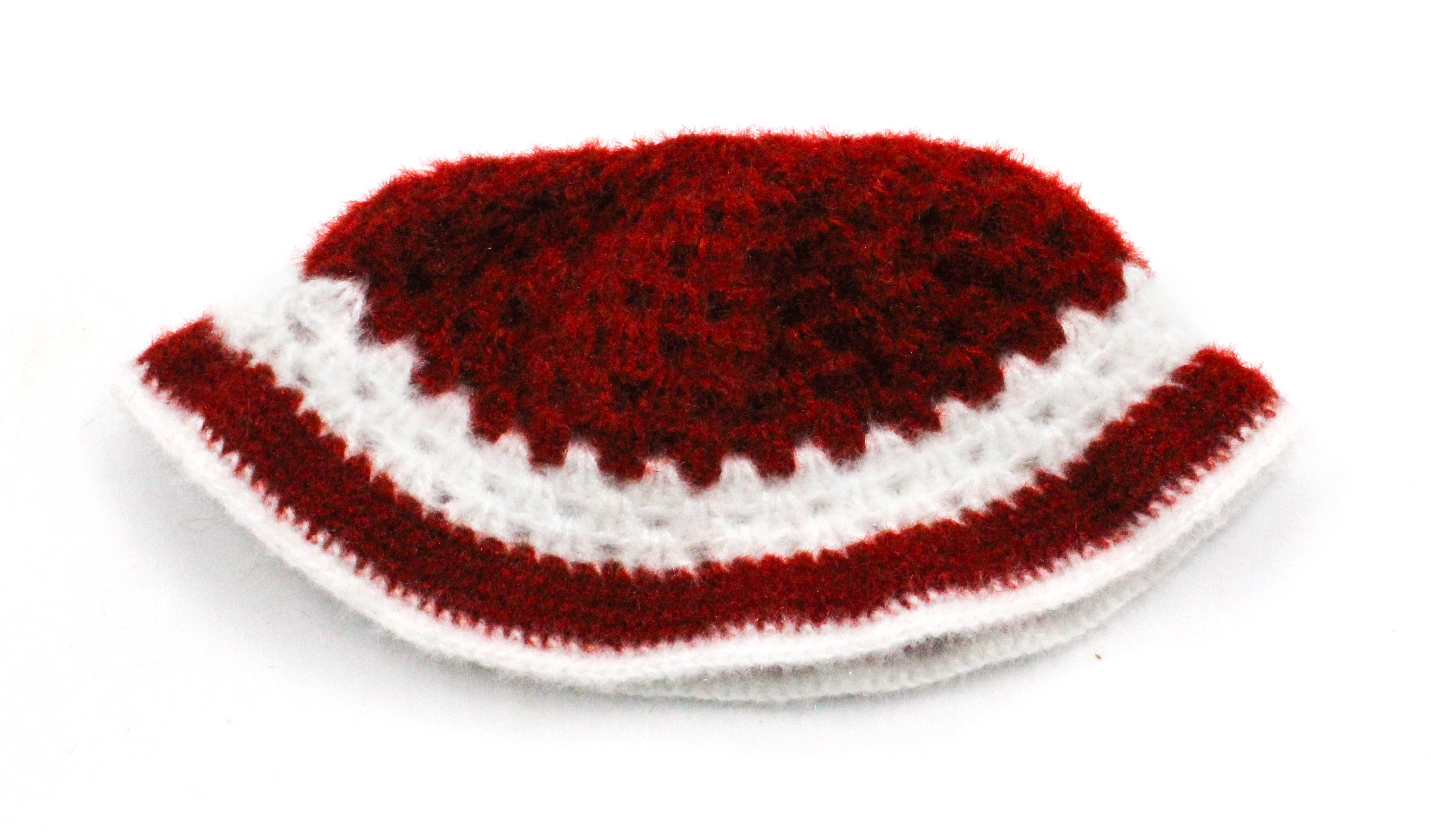 Handknitted Woolen Poncho and Cap Set for Kids, Red and White (6 Months - 1 Year) Handknitted Woolen Poncho and Cap Set for Kids, Red and White (6 Months - 1 Year)