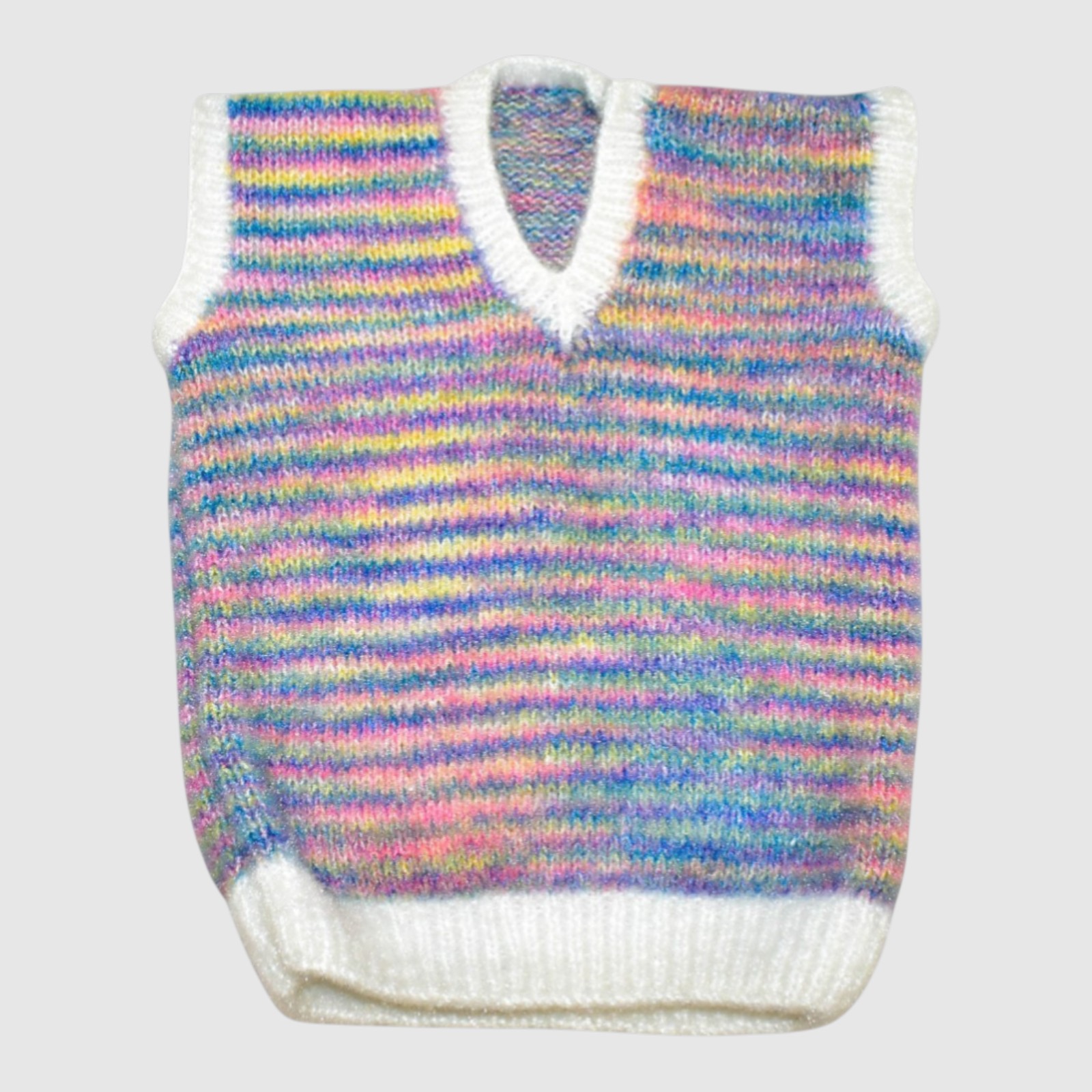 [6-12 Months] Handknitted Baby Sweater, Multi-Colour