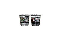 EELIKA Steel glass having Handpainted Odisha pattachitra Art || Set of 2 (White)05 EELIKA Steel glass having Handpainted Odisha pattachitra Art || Set of 2 (White)05