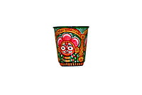 Steel glass having Handpainted Odisha pattachitra Art || Set of 2 (Green) Steel glass having Handpainted Odisha pattachitra Art || Set of 2 (Green)