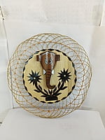 Handmade Round Shaped Lord Ganesh Wall hanging made of bamboo || home and office