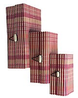 EELIKA Bamboo utility box || bamboo jewelley box || costmetic box || shringar makeup storage box || set of 3 (Red) EELIKA Bamboo utility box || bamboo jewelley box || costmetic box || shringar makeup storage box || set of 3 (Red)