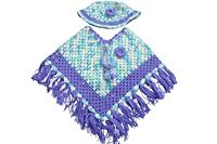 Handknitted multicolored woolen poncho with cap for kids between 6 months and 1 year || beautiful design and excellent finish and amazing crotchet work-PN2413 Handknitted multicolored woolen poncho with cap for kids between 6 months and 1 year || beautiful design and excellent finish and amazing crotchet work-PN2413
