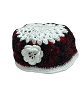 Handknitted black and white woolen poncho with cap for kids between 5 and 6 years || winterwear || beautiful design and excellent finish and amazing crotchet work.02