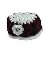 Handknitted black and white woolen poncho with cap for kids between 5 and 6 years || winterwear || beautiful design and excellent finish and amazing crotchet work.02