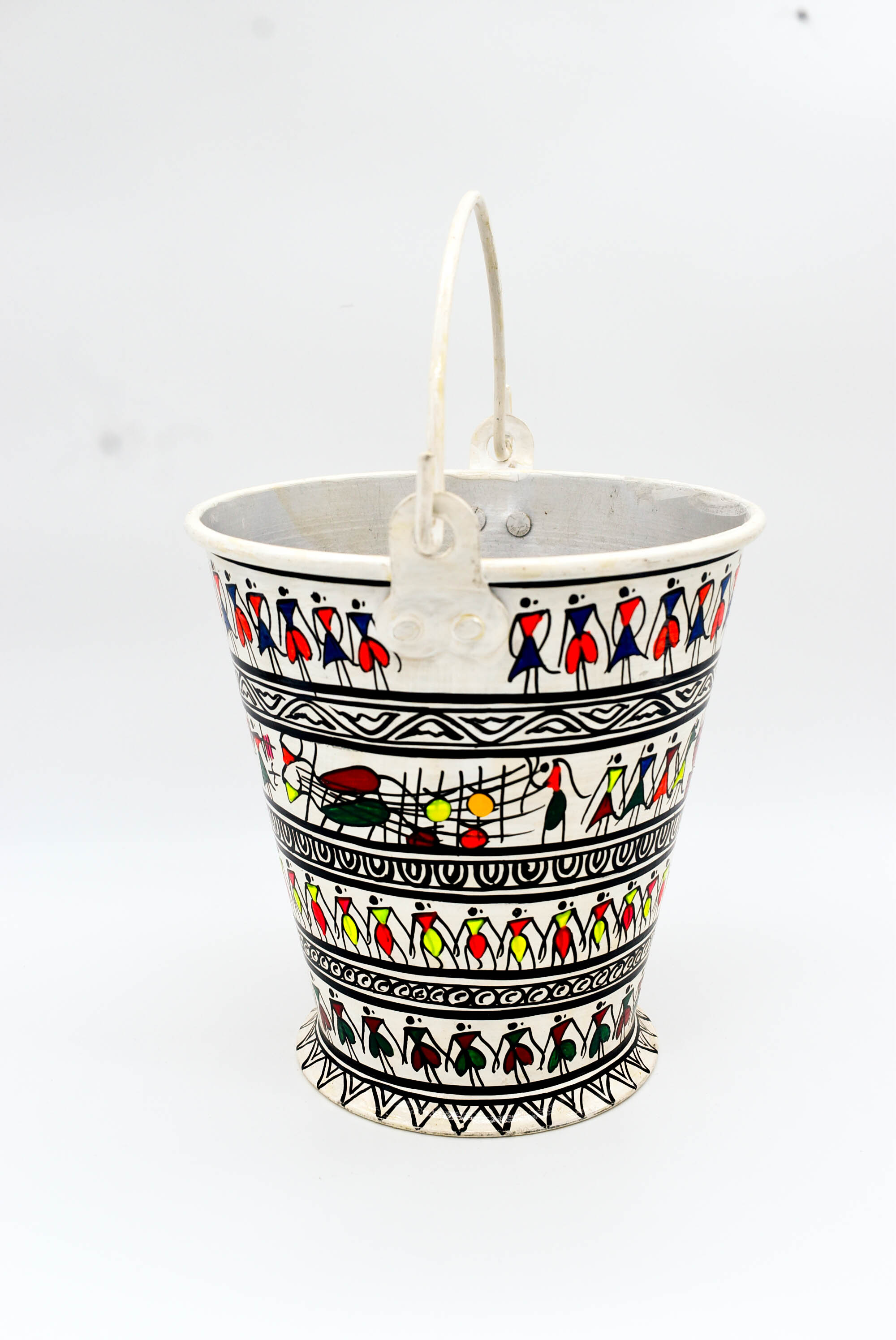 Handpainted Pattchitra Art Bucket/Balti for Decor and Serving Handpainted Pattchitra Art Bucket/Balti for Decor and Serving