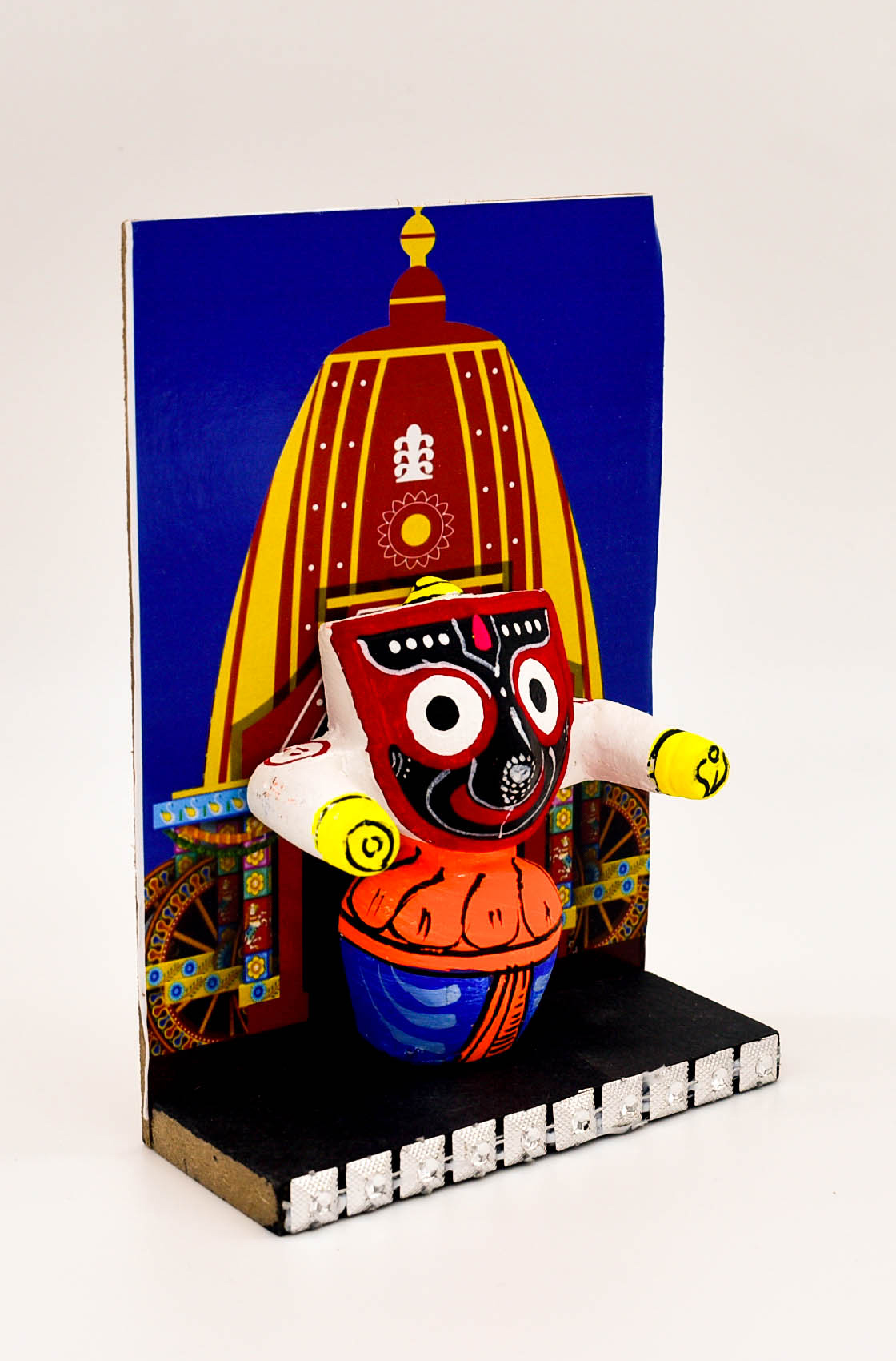 EELIKA Jaganath Murti Ratha Yatra Decorative Piece, 13 cm Height, Blue and Red EELIKA Jaganath Murti Ratha Yatra Decorative Piece, 13 cm Height, Blue and Red