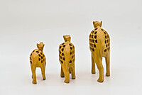 Decorative Wooden Camel Figurines, Set of 3, Handcrafted Jali Design, Natural Decorative Wooden Camel Figurines, Set of 3, Handcrafted Jali Design, Natural