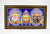 EELIKA Decorative Lord Jagannath Idol in Wooden Frame, 34 x 19 cm EELIKA Decorative Lord Jagannath Idol in Wooden Frame, 34 x 19 cm