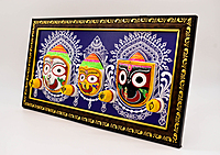 EELIKA Decorative Lord Jagannath Idol in Wooden Frame, 34 x 19 cm EELIKA Decorative Lord Jagannath Idol in Wooden Frame, 34 x 19 cm